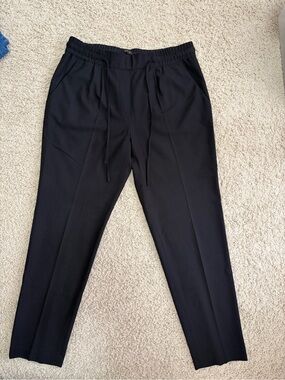 Zara Black Tailored Drawstring Trousers
